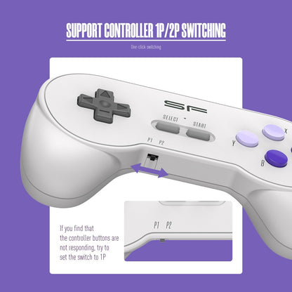 SFC Classic Retro Gaming Console Super SNES Wireless Doubles HD Gaming Console Y2 SF Mini Gaming Console