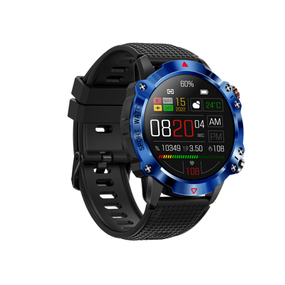 KR10 smartwatch  round screen 8763E one click Bluetooth call heart rate sports watch