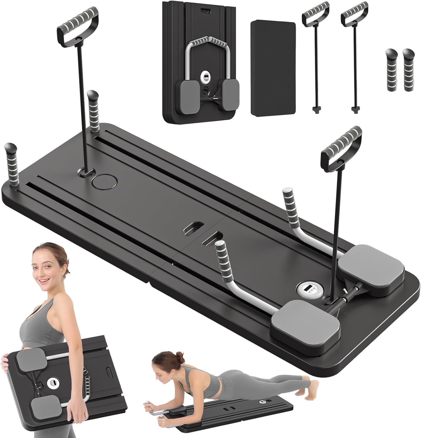 Professional Pilates Reformer Board Set - Versatile 5-in-1 Foldable Sliding Board for Home Use