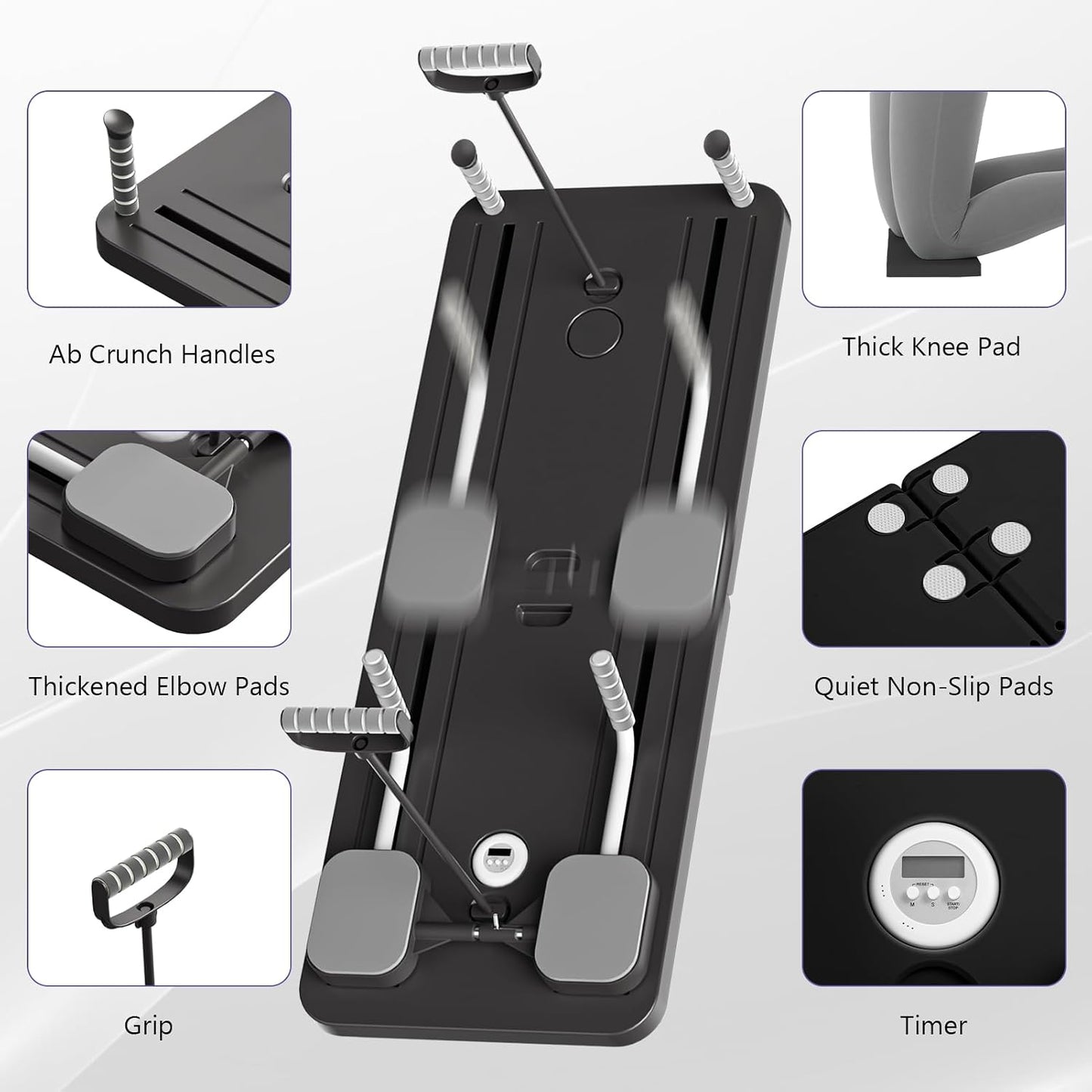 Professional Pilates Reformer Board Set - Versatile 5-in-1 Foldable Sliding Board for Home Use