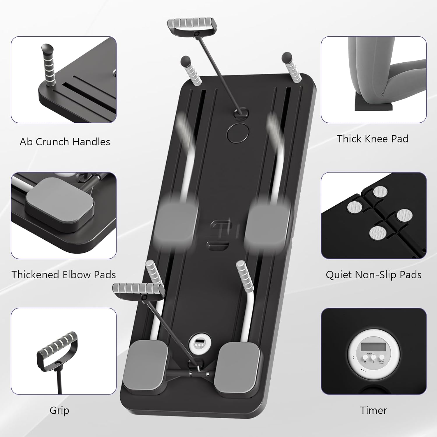 Professional Pilates Reformer Board Set - Versatile 5-in-1 Foldable Sliding Board for Home Use