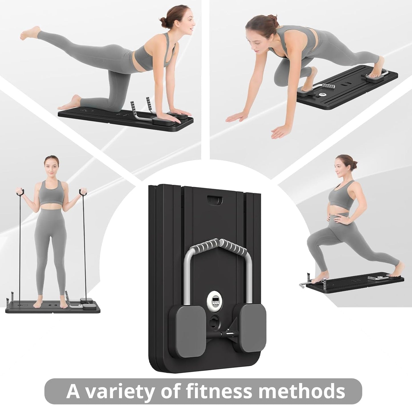 Professional Pilates Reformer Board Set - Versatile 5-in-1 Foldable Sliding Board for Home Use
