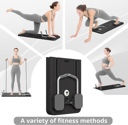 Professional Pilates Reformer Board Set - Versatile 5-in-1 Foldable Sliding Board for Home Use