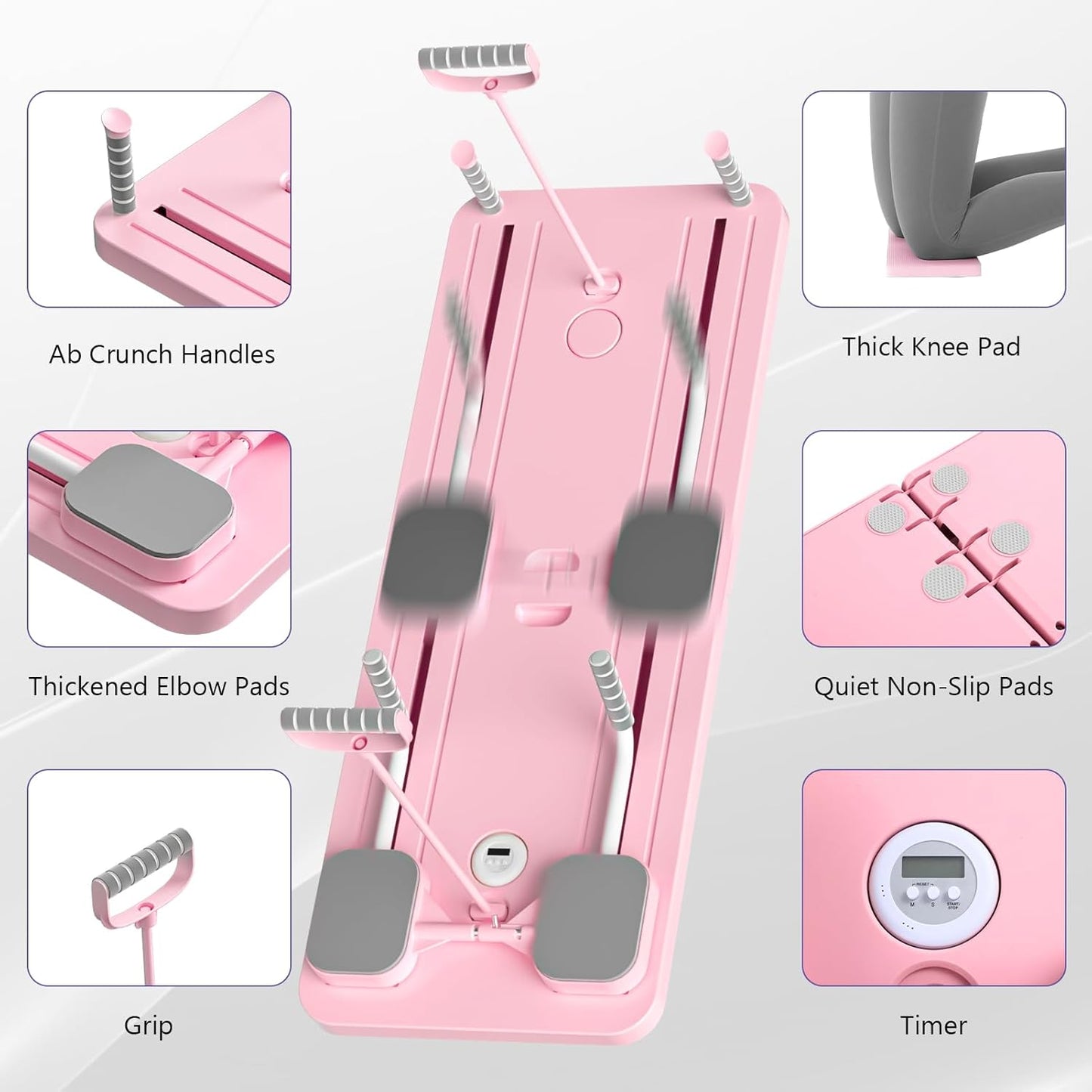 Professional Pilates Reformer Board Set - Versatile 5-in-1 Foldable Sliding Board for Home Use